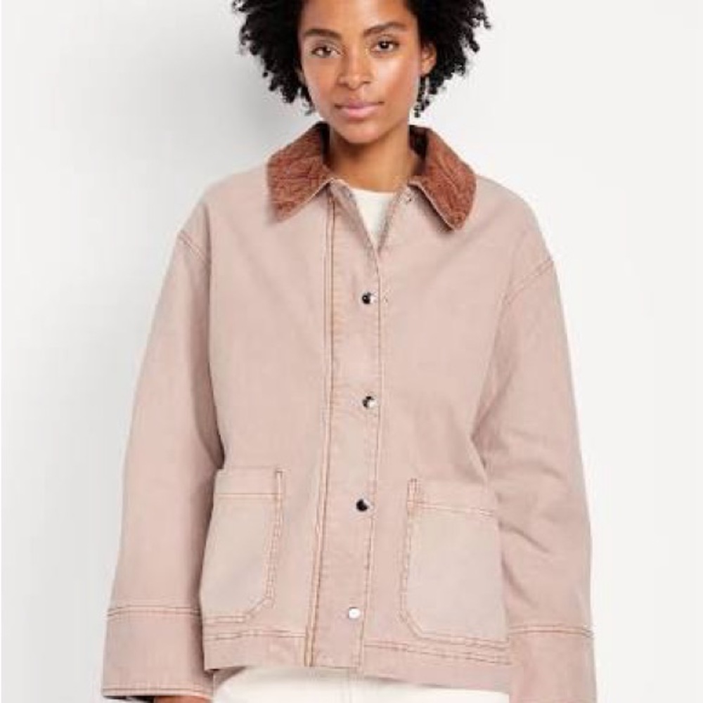Old Navy Pink Canvas Barn Jacket